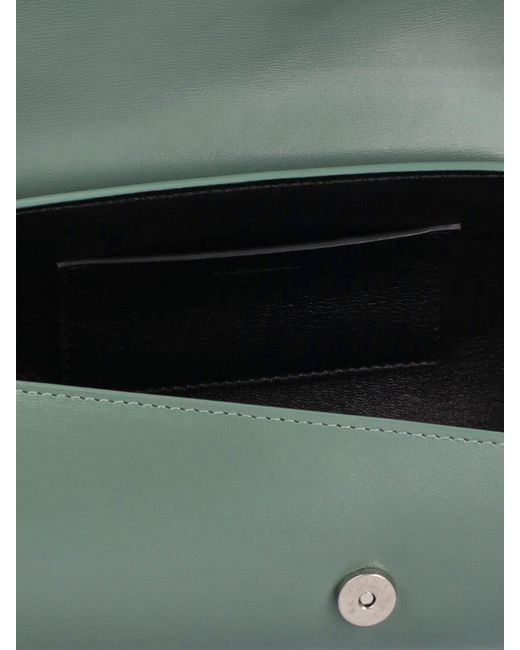 Bolso pequeño cannolo de piel Jil Sander de color Green