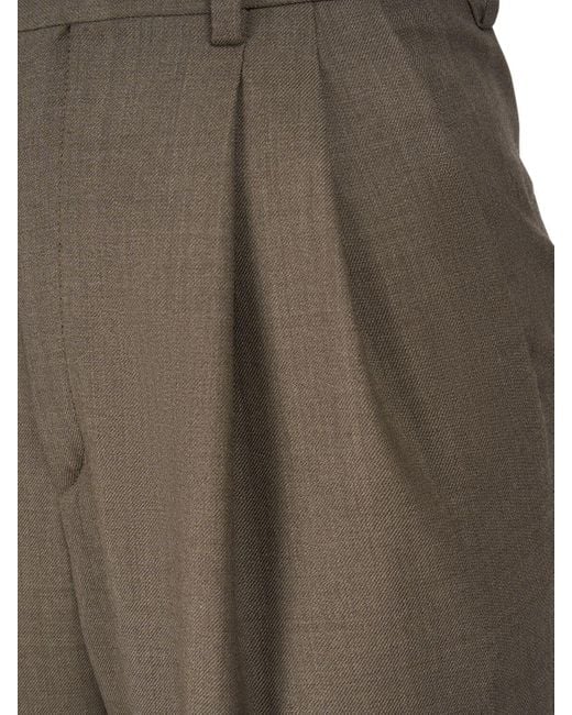 Pantalon en laine vierge Saint Laurent en coloris Gray