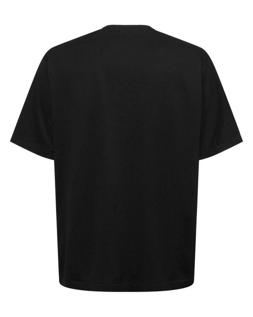 Auralee Black Cotton Knit T-shirt for men