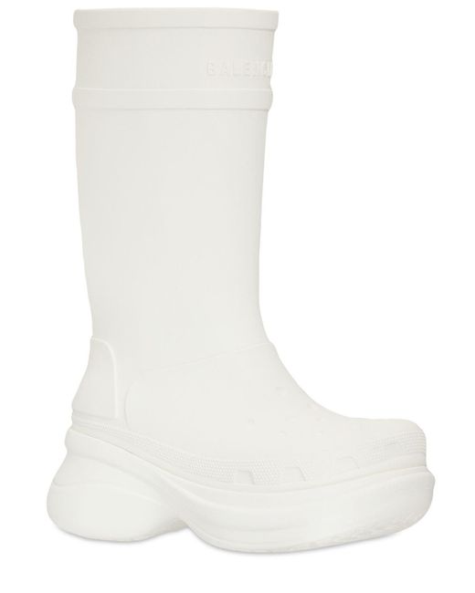 Balenciaga Crocs Rubber Boots in White | Lyst UK