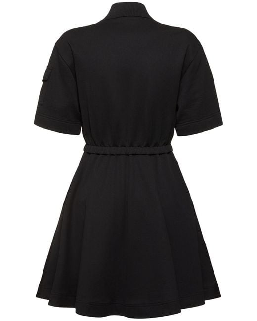 Moncler Cotton Polo Shirt Dress Black