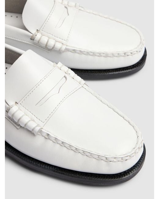 Sebago White Loafer Aus Leder "classic Dan Pigment"
