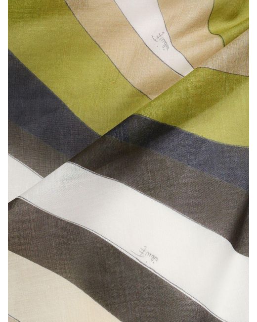 Sarong long en coton imprimé Emilio Pucci en coloris Black