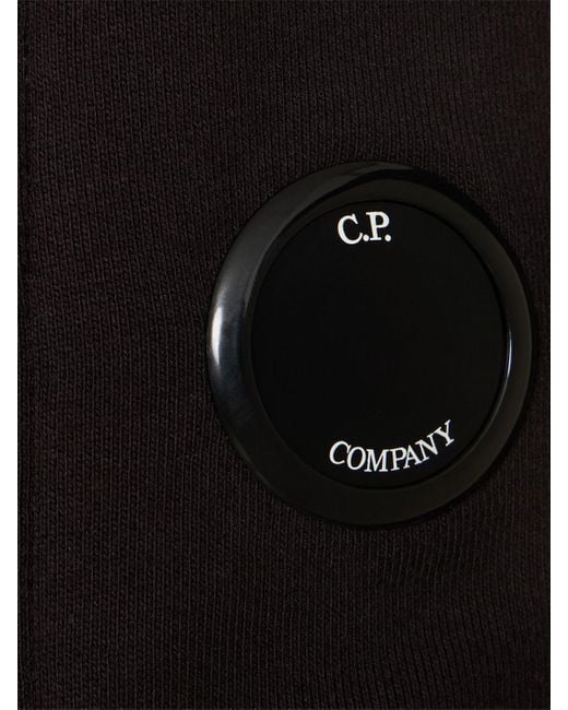 メンズ C P Company Diagonal Raised Fleece Lens Sweatshirt Black
