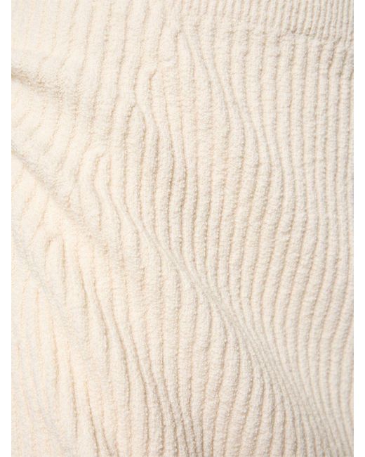 Falda larga de punto acanalado de algodón Totême  de color White