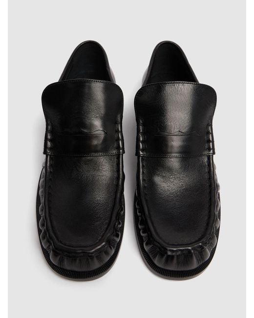 メンズ Dries Van Noten レザーローファー Black