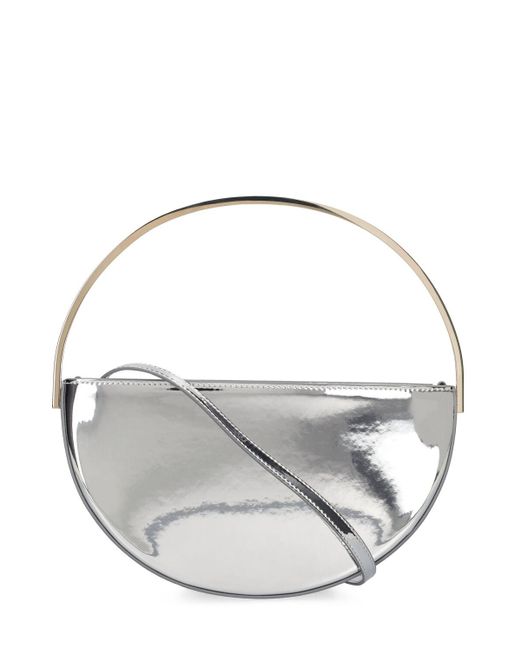 Aquazzura Metallic Mini Purist Mirrored Leather Pouch