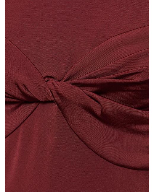 Robe longue en jersey de viscose drapée mali TOVE en coloris Red