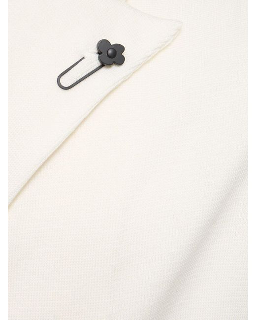 Lardini Natural Double Breast Cotton Knit Blazer for men
