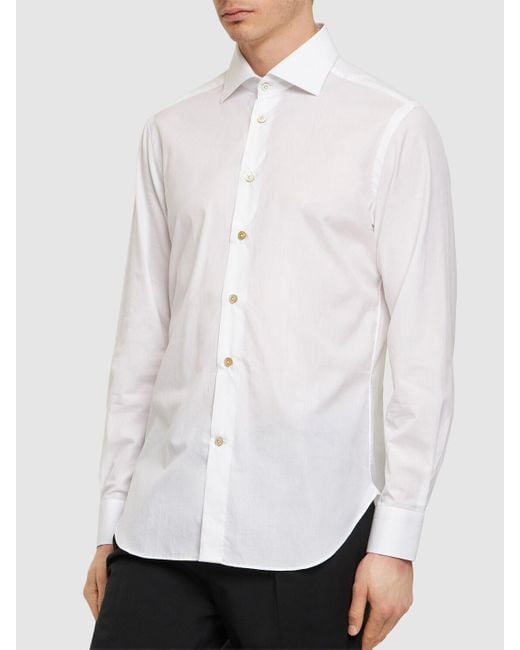 Chemise en coton Kiton pour homme en coloris White