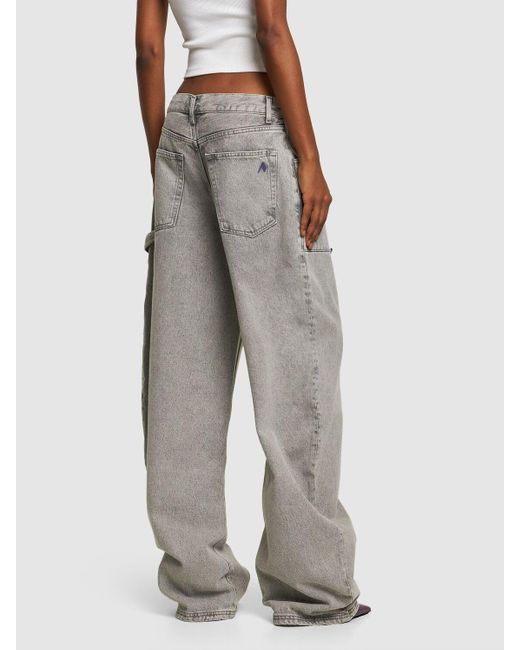 Jeans anchos de denim The Attico de color Gray