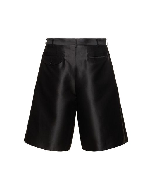 Shorts de algodón y seda Comme des Garçons de hombre de color Black