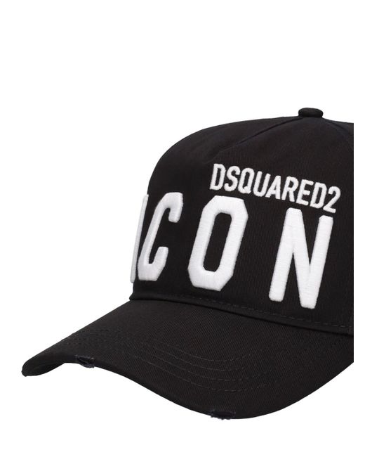 DSquared² Black Logo Baseball Hat for men