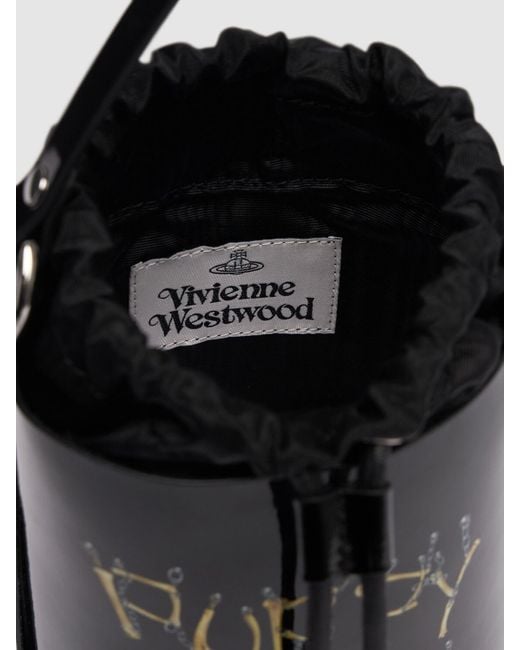 Borsa a secchiello daisy in pelle / coulisse di Vivienne Westwood in Black