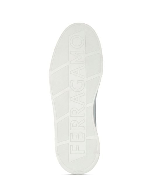 Ferragamo Sneakers Aus Leder "clayton" in White für Herren
