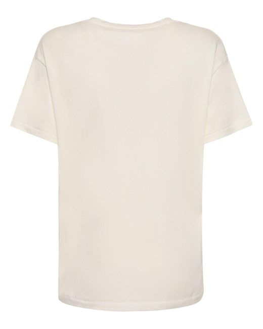 ÉTERNE Natural Kurzärmeliges T-shirt Aus Baumwolle