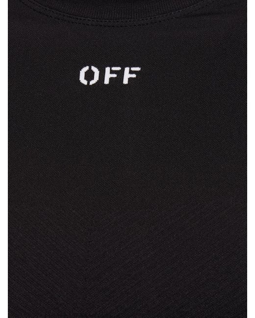 Off-White c/o Virgil Abloh Black T-shirt Aus Stretch-technostoff "landon"