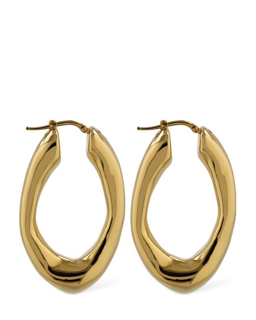 Jil Sander Metallic Bw5 2 Medium Hoop Earrings