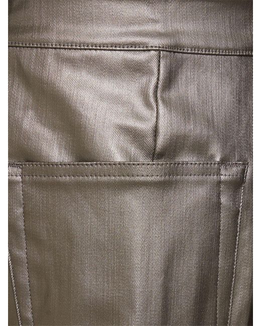 Jeans anchos de denim de algodón Rick Owens de hombre de color Gray