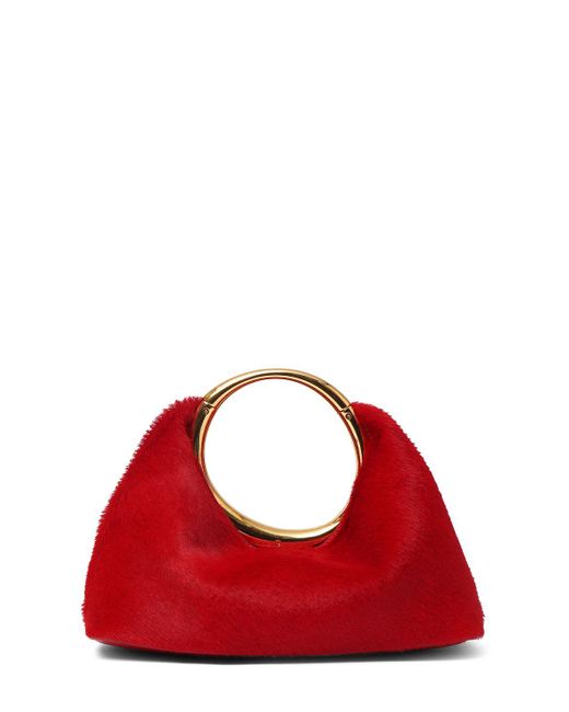 Jacquemus Red Le Petit Calino Ponyhair Top Handle Bag