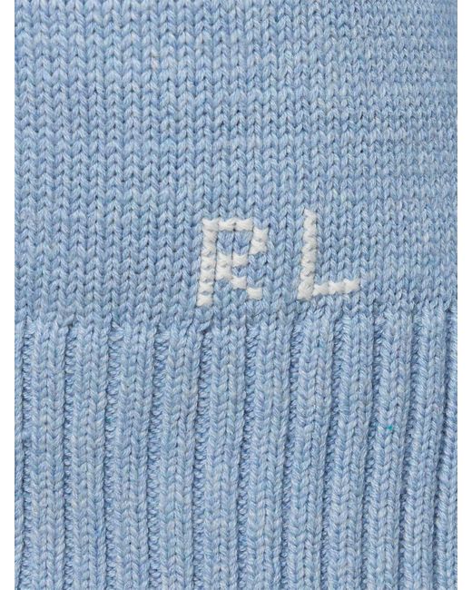 Polo Ralph Lauren Blue Bear-knit Regular-fit Cotton Jumper