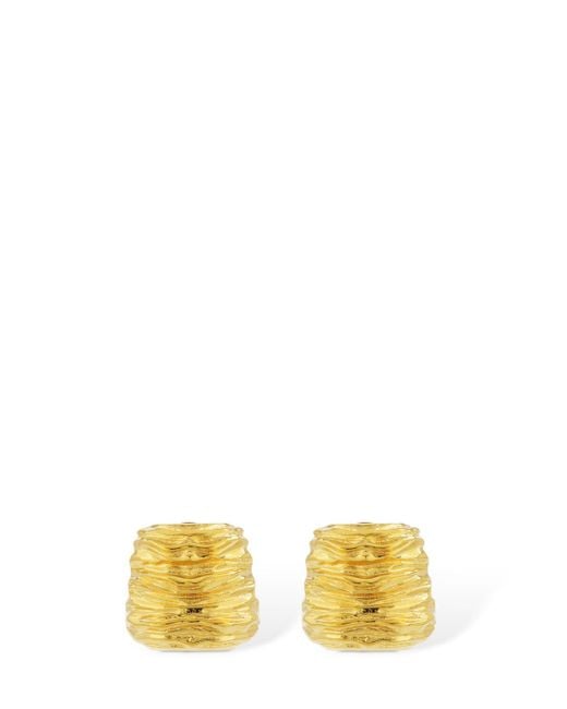 Tom Ford Yellow Moon Stud Clip-On Earrings