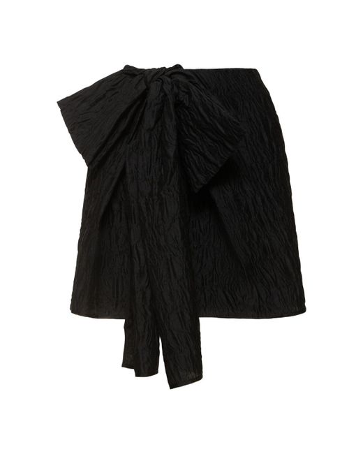 CECILIE BAHNSEN Black Gigi Flurry Matelassé Mini Skirt