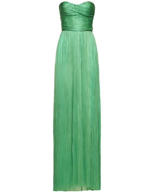 Maria Lucia Hohan Green Theia Silk Off-the-shoulder Long Dress