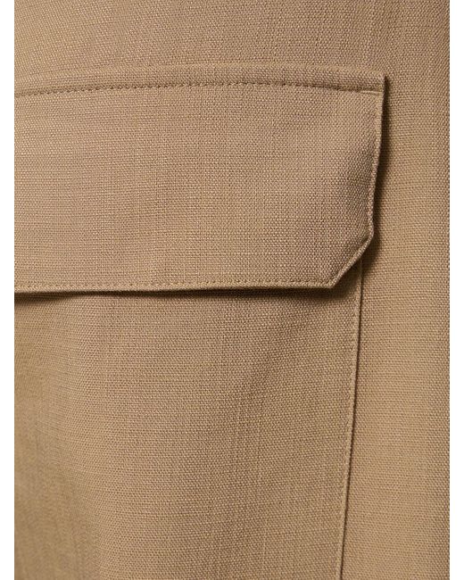 MSGM Natural Cargohose Aus Viskosemischstoff