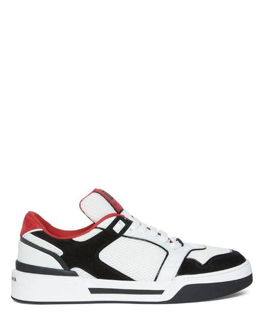 Sneakers new roma de malla y ante Dolce & Gabbana de hombre de color White