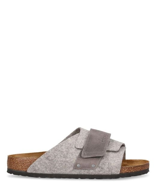 Sandales en feutre de laine kyoto Birkenstock pour homme en coloris Gray