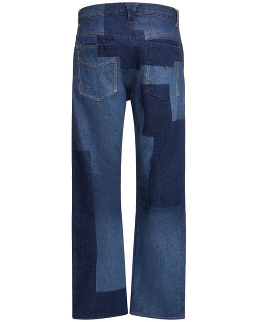 Needles Blue 14Oz Patchwork Denim Straight Jeans for men