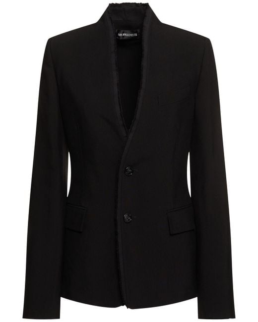 Ann Demeulemeester Sady スリムビスコースブレザー Black