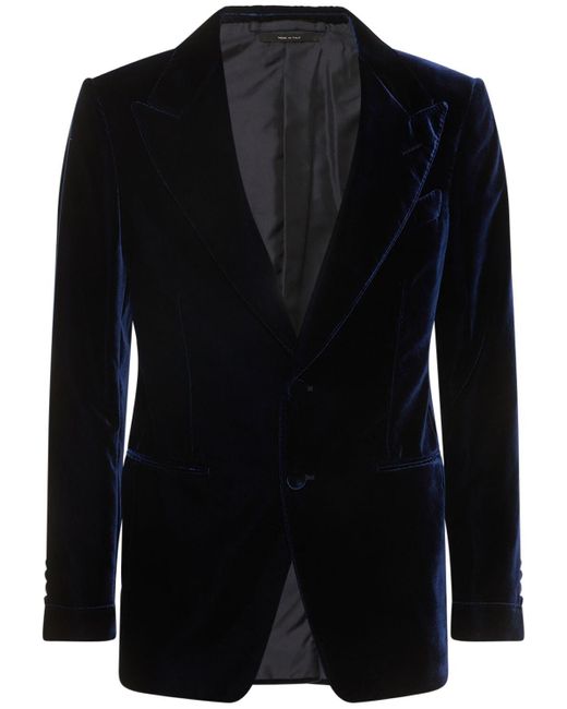 Tom Ford Synthetic Viscose Blend Formal Jacket in Navy (Blue) for Men ...