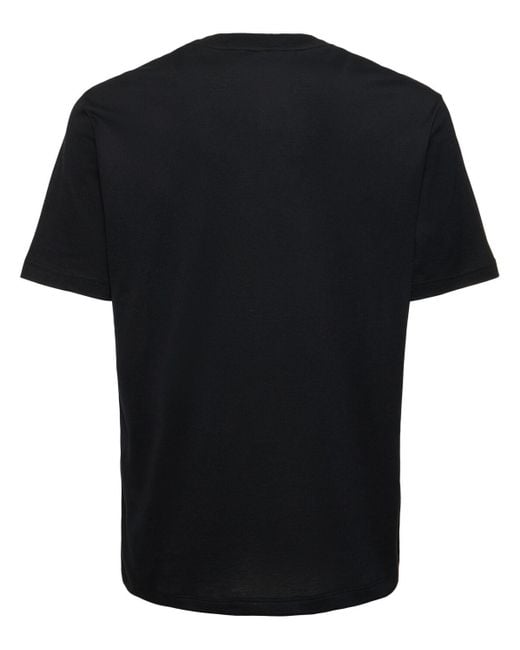 Camiseta de algodón jersey Brioni de hombre de color Black