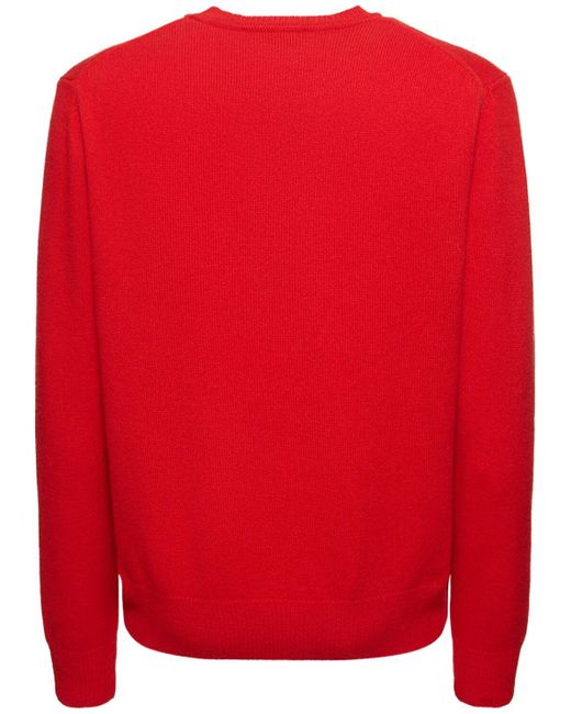 Vivienne Westwood Red Logo Embroidery Mohair Knit Sweater for men