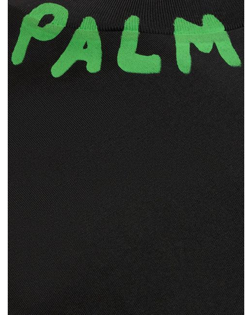 Palm Angels T-shirt Aus Baumwolle Mit Seasonal-logo in Black für Herren