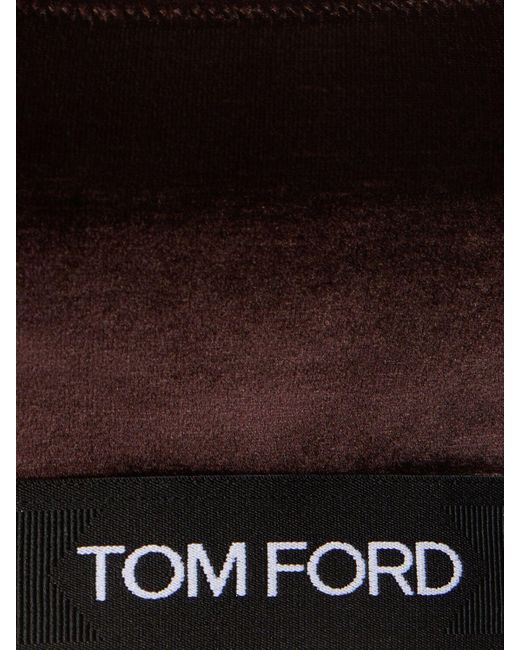 Tom Ford White Velvet Logo Bralette