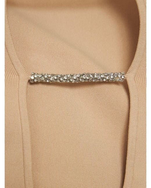 Christopher Esber Natural Top Aus Baumwolljersey Mit Kristallen