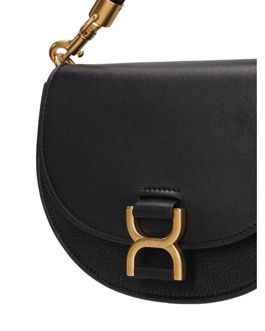 Chloé Black Marcie Leather Top Handle Bag