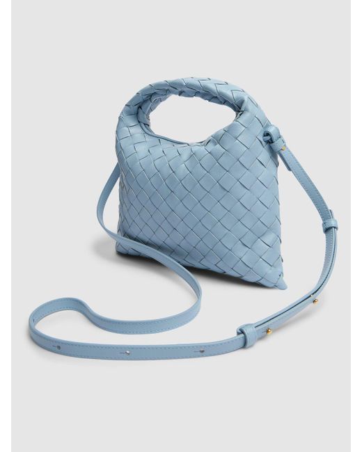Bottega Veneta Blue Mini Hop Leather Cross-body Bag