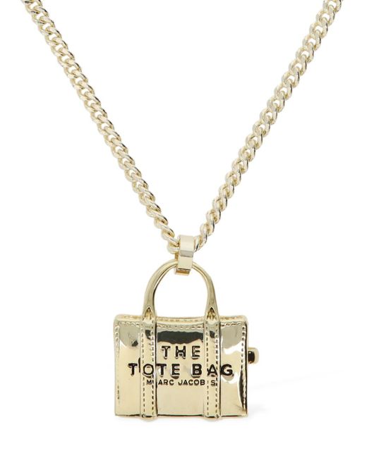 Marc Jacobs The Tote Bag Pendant Necklace in Mettallic | Lyst DE