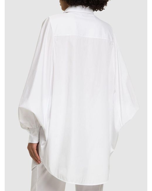 Ermanno Scervino White Langes Hemdkleid Aus Baumwollpopeline