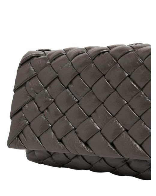 Bottega Veneta Gray Small Rumple Leather Messenger Bag for men