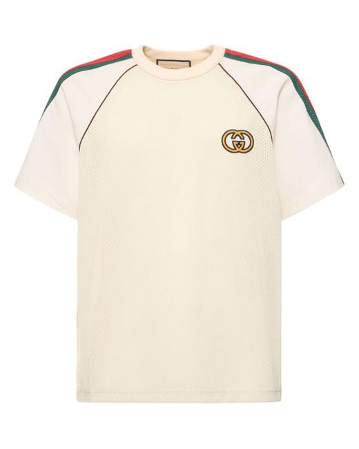 Gucci T-Shirt aus Mesh mit GG in White für Herren