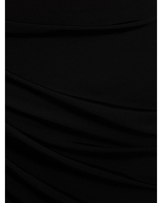 Robe courte en jersey drapé Magda Butrym en coloris Black