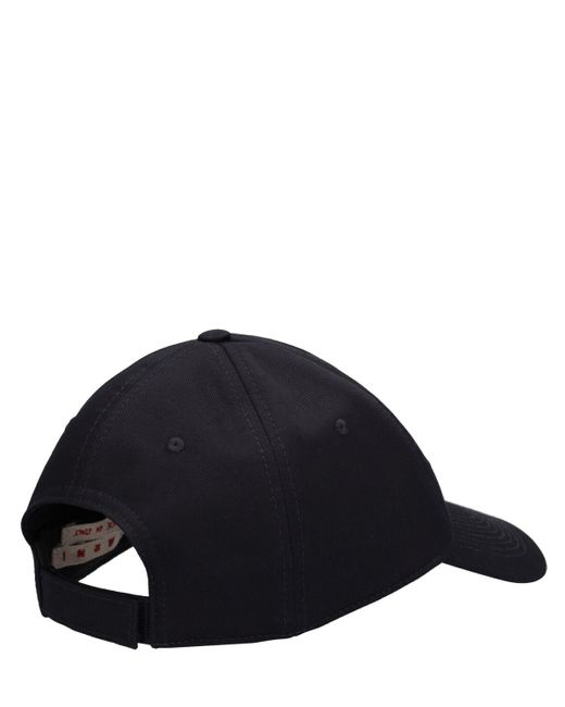 Cappello baseball in cotone con logo di Marni in Blue da Uomo