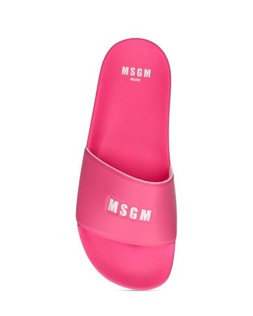 MSGM ラバースライドサンダル 15mm Pink