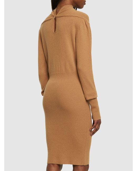 Vivienne Westwood Brown Bea Wool & Cashmere L/S Mini Dress