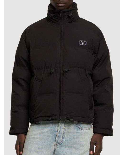 Valentino Black V Logo Down Jacket for men